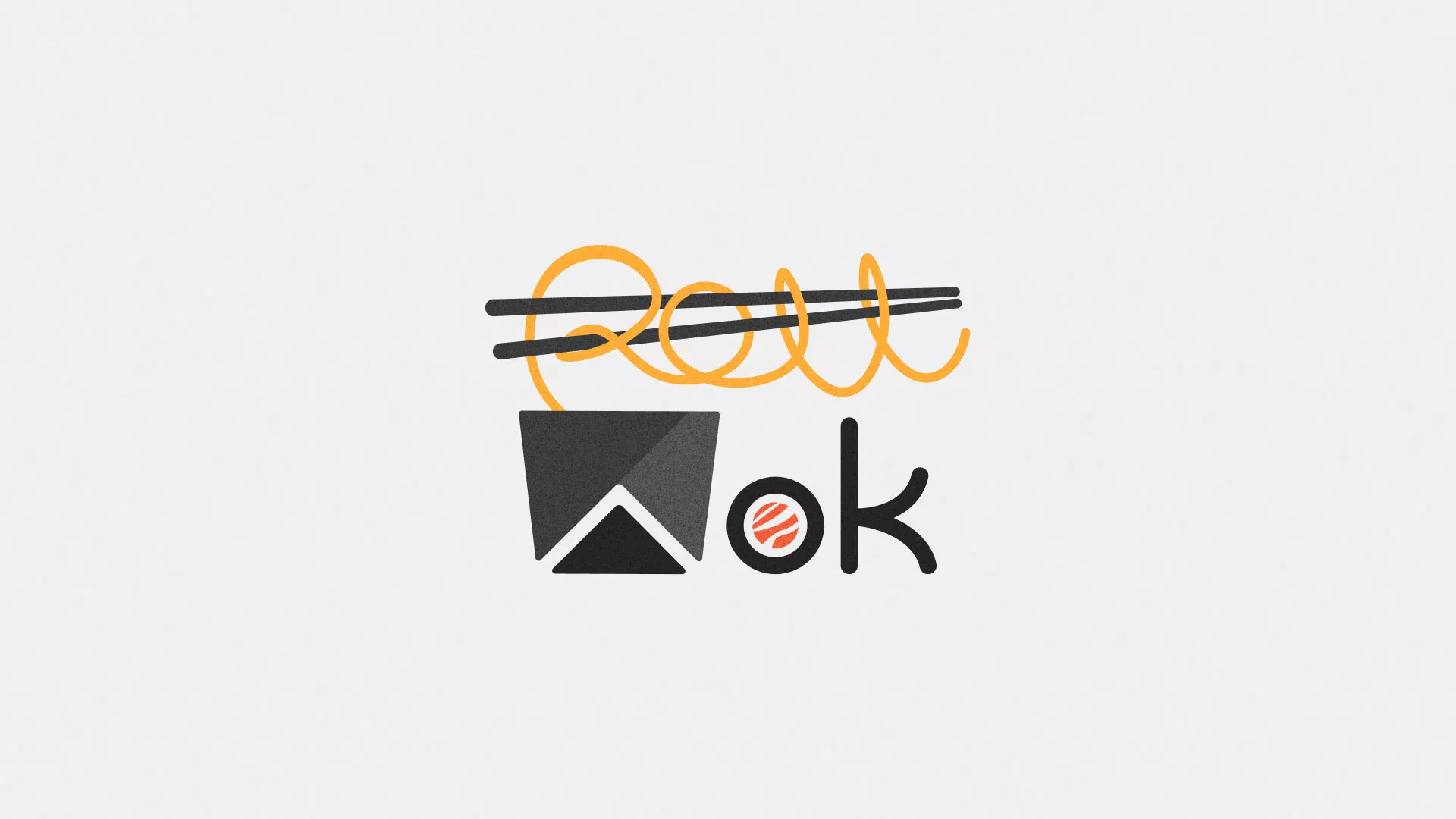 Разработка логотипа суши-бара «Roll Wok Club» в Осе
